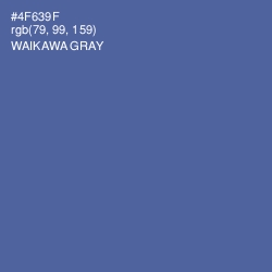 #4F639F - Waikawa Gray Color Image